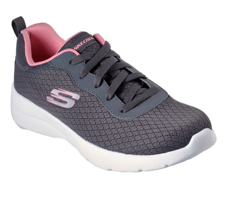 Skechers Dam Grå/Korall Sneakers - Dynamight 2.0 - Eye To Eye - Sverige (YWTRF-0519)